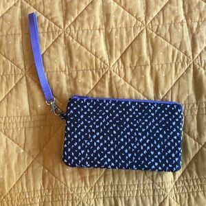 Black and Purple Large Wristlet Wallet